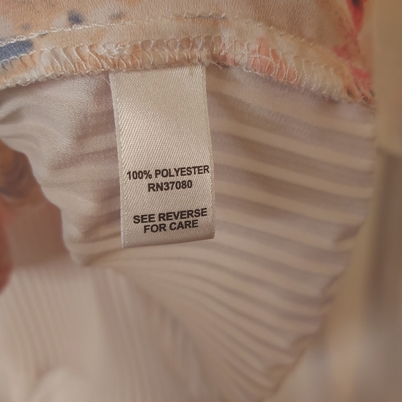 Floral Peach Short Sleeve Blouse by CATO - Picture 7 of 9